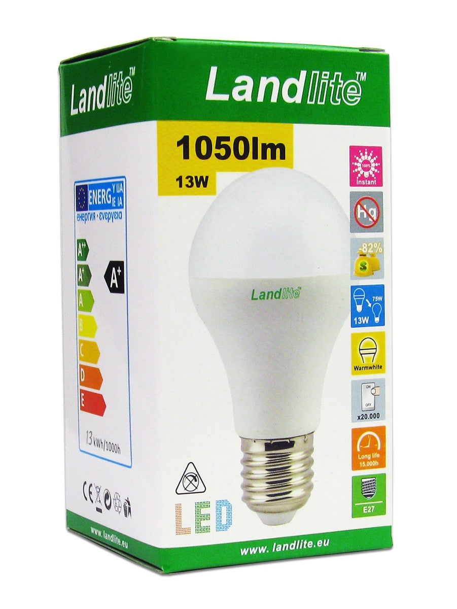 LANDLITE LED izzó – E27, 13 W, 1050 lm, 3000 K