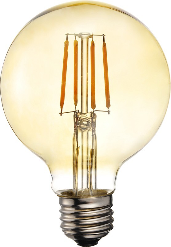 LANDLITE RUB-G95-4W/FLT dekor LED izzó – E27, 4 W, 300 lm, 1700 K
