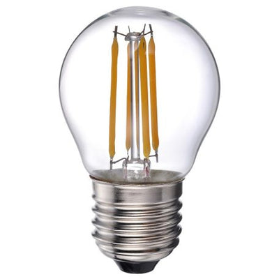 LANDLITE LED filament bulb E27, G45, 4 W, 400 lm, 2700 K warm white