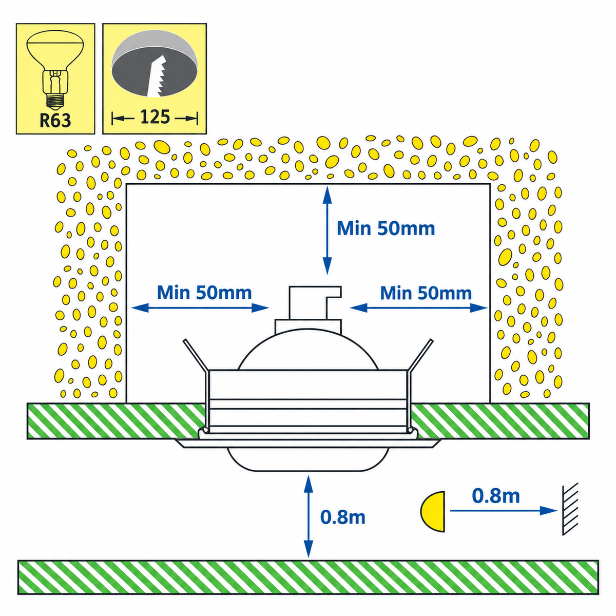 DL-720 beépíthető mélysugárzó – króm