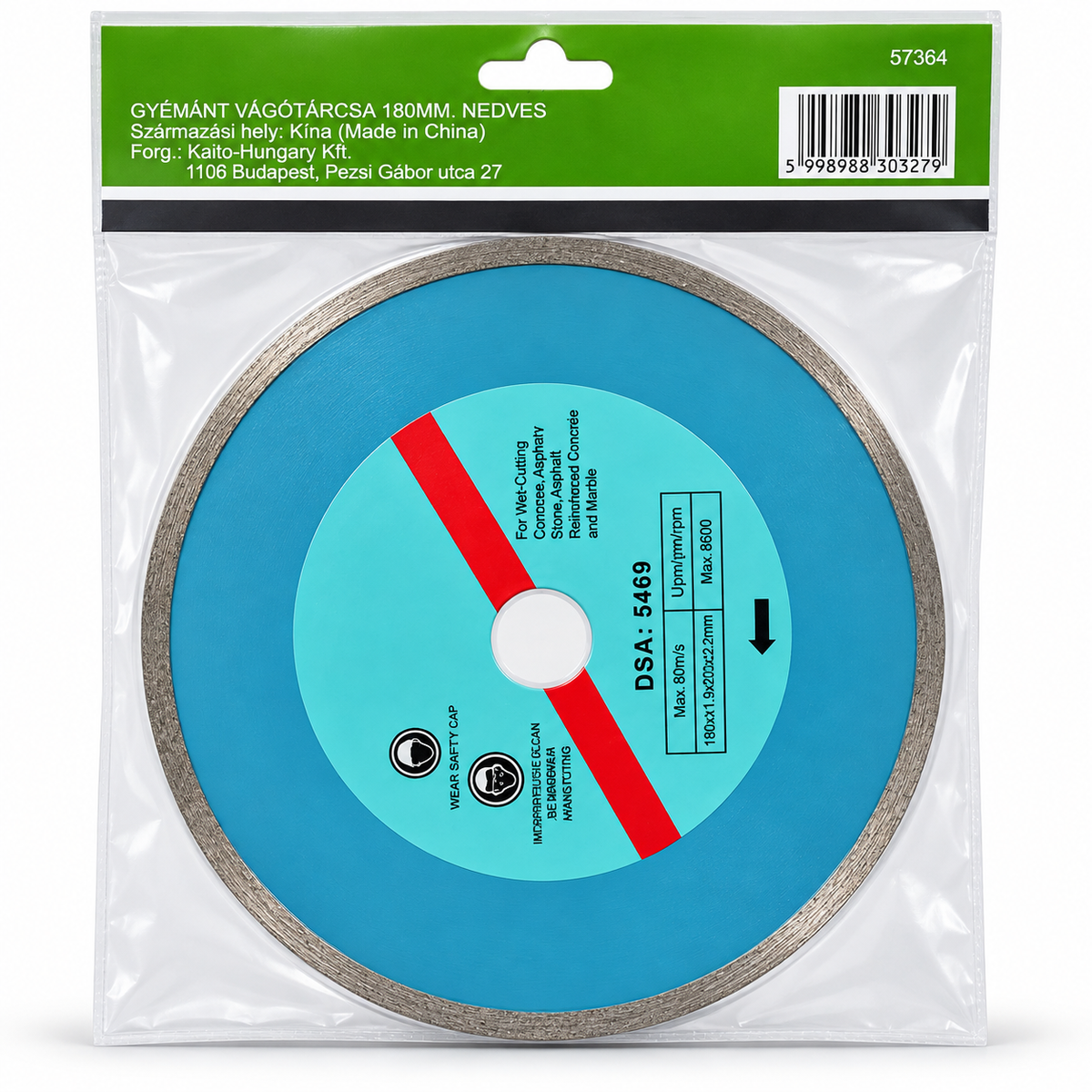 Diamond Cutting Disc Ø180 mm for Wet Cutting – DSA 5469 | 57364