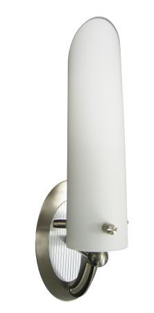 WL-01A, 1XE14 60W, opal glass, nickel matt, Wall Light