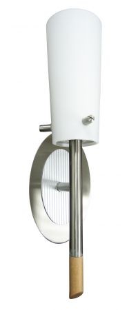 WL-03B, 1XE14 60W, opal glass, nickel matt, Wall Light