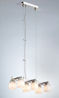CL-013-6(G9), 6XG9 40W, nickel matt, opal glass, Pendant Light