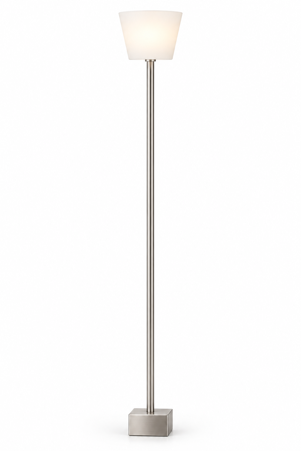 QUBELLE F1L floor lamp – 1×G9 40 W, satin nickel
