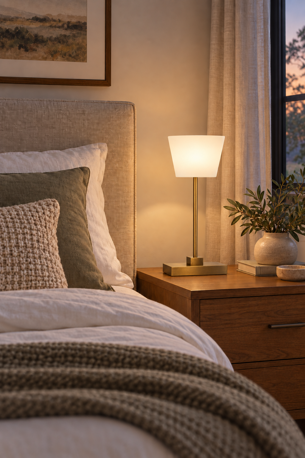 QUBELLE T1L table lamp – 1×G9 40 W, antique bronze