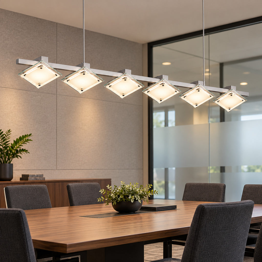 SHARONA MW-5424/6P chandelier – silver grey