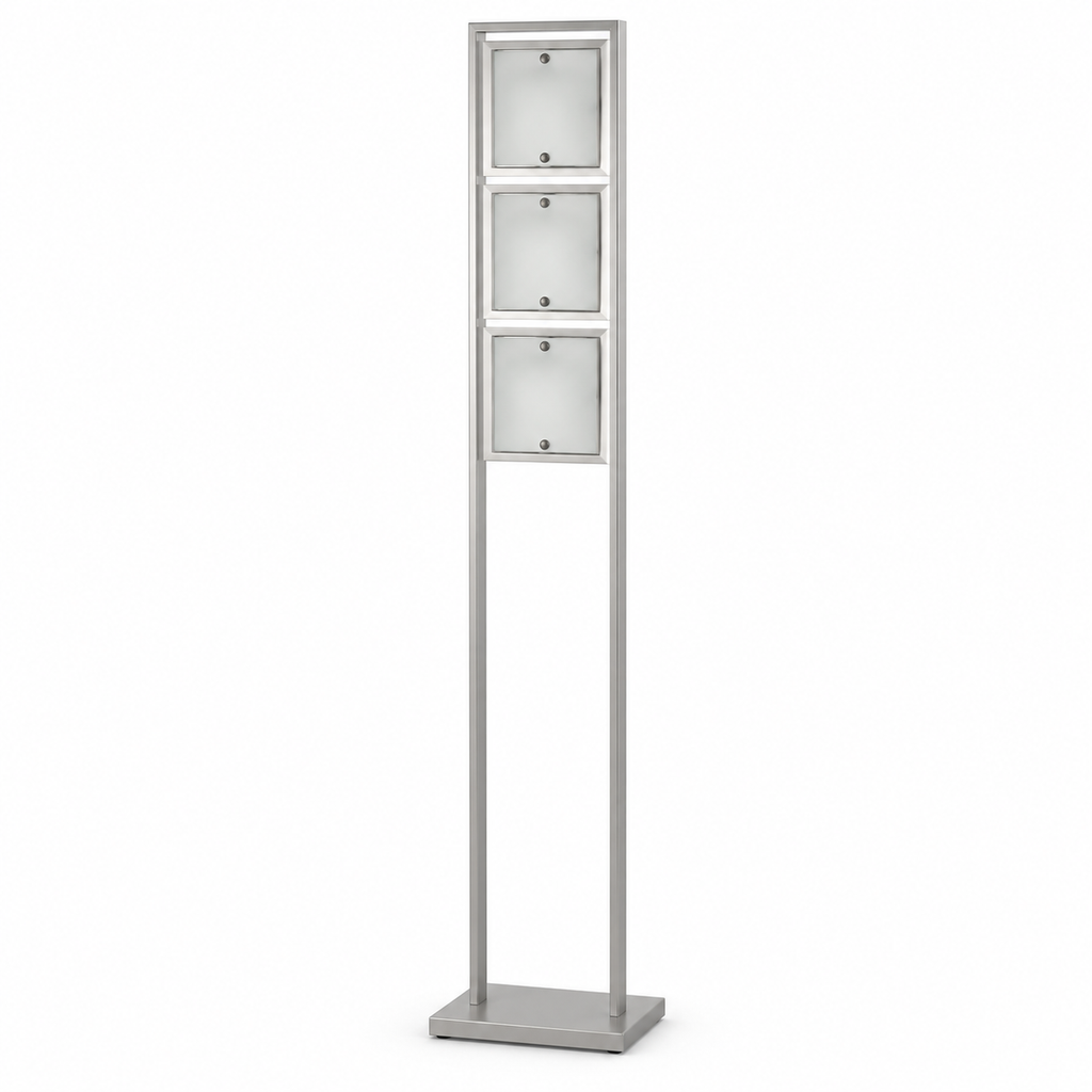 SHARONA MW-5424/3F floor lamp – silver grey