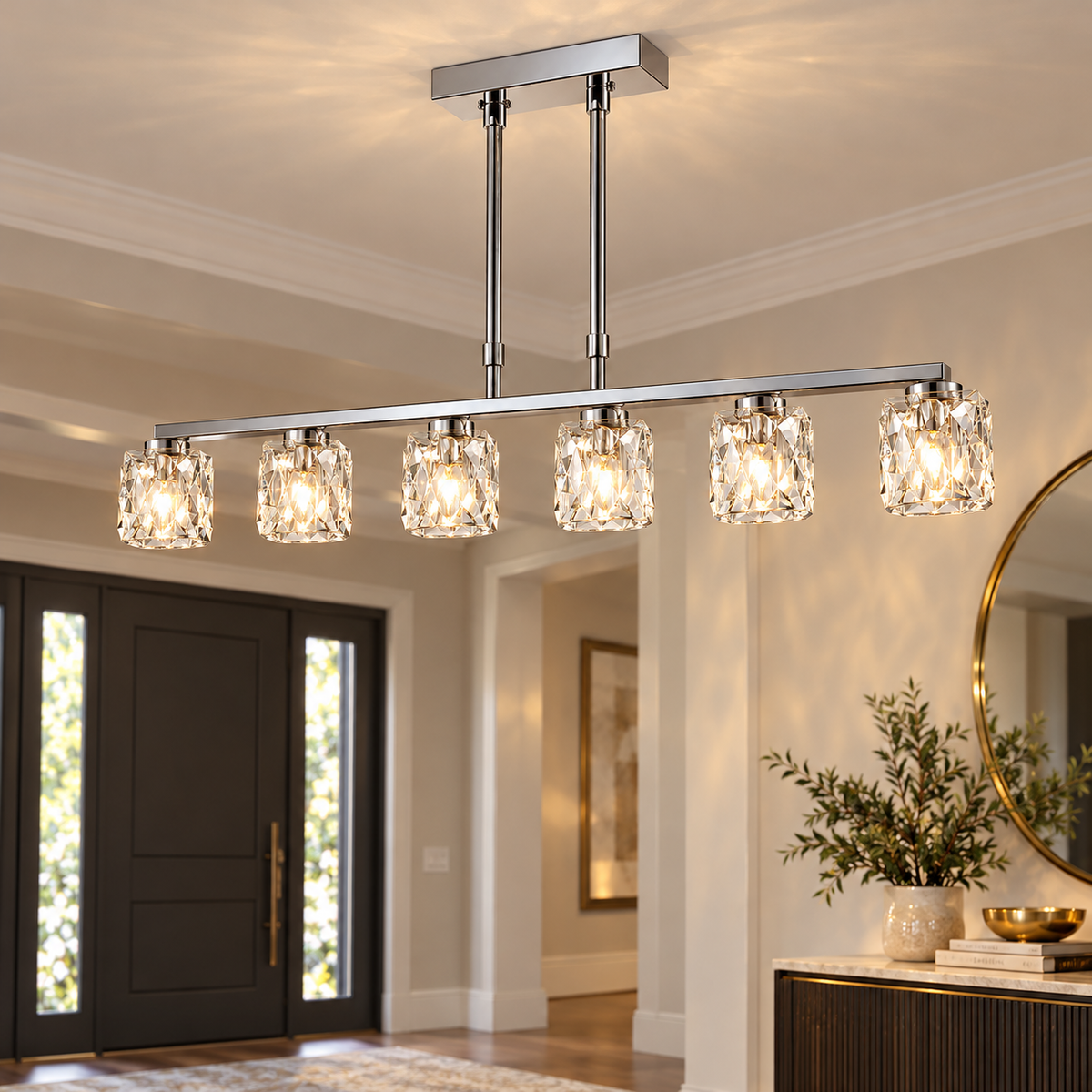 MW-5384/6HB chandelier – downward-facing, equal-length arms