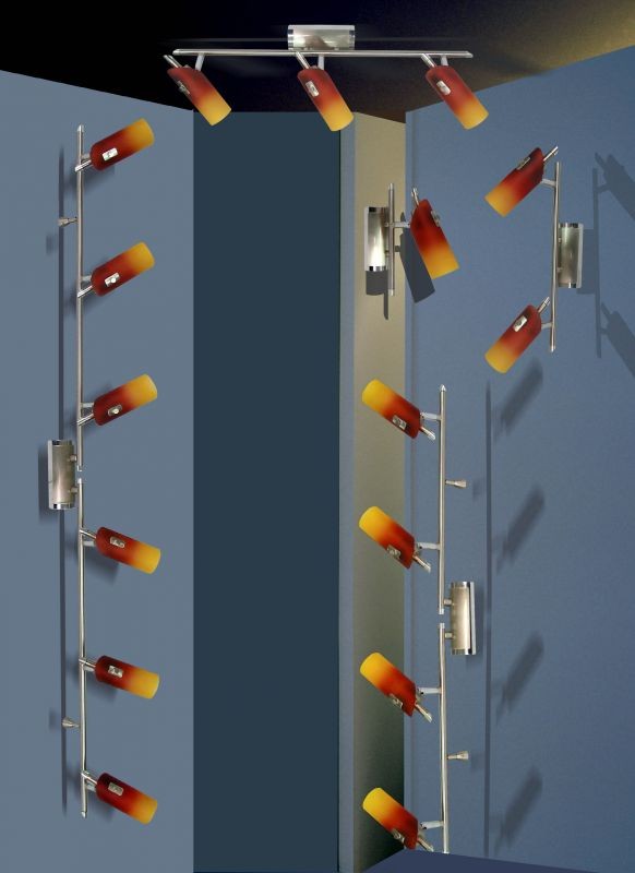 Hot Fire-A6 Spotleuchte – 6×40 W, 230V, G9, Chrom + mattes Chrom