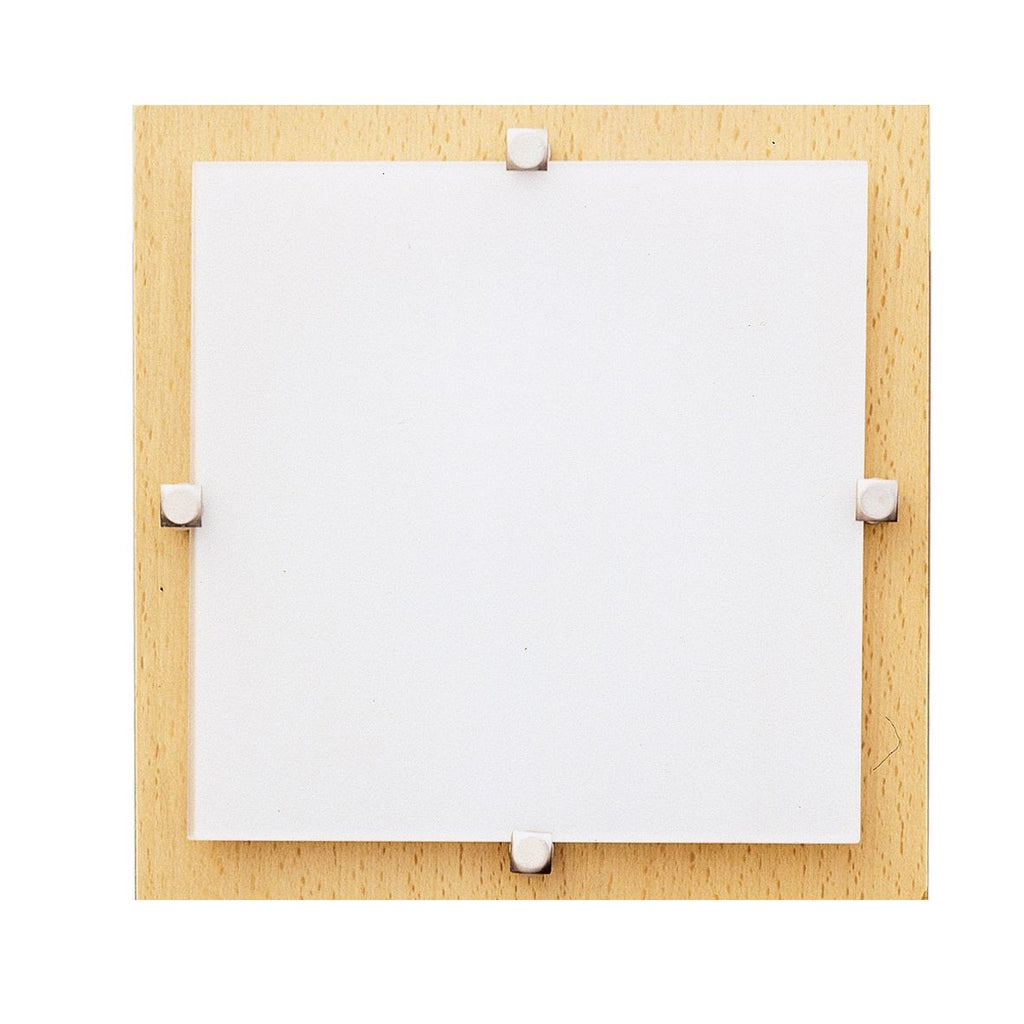 MELIA 16.5 cm 1XG9 40W 230V, light wood base/white glass/nickel screw