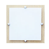 MELIA 23 cm wall/ceiling light – 1×G9, 40 W, 230 V, light wood base, white glass, nickel screw