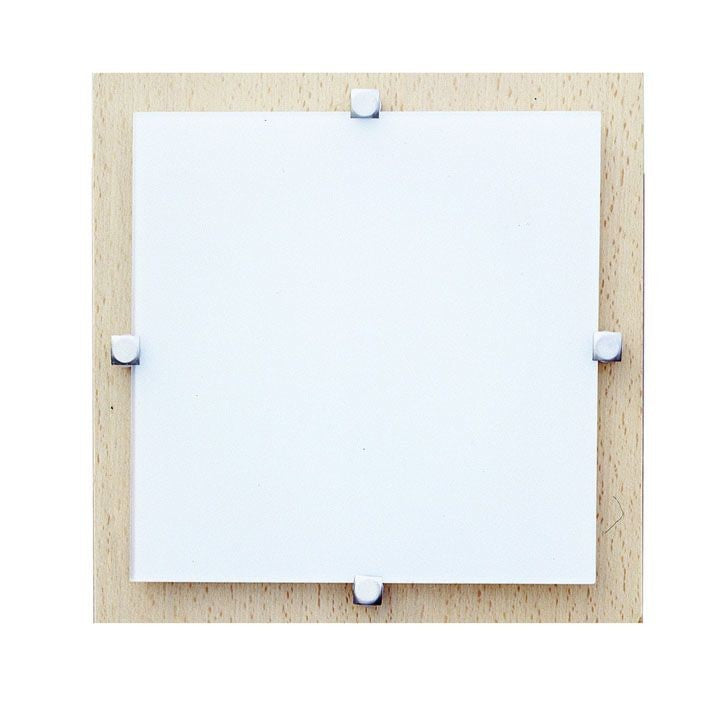 MELIA 23 cm 1XG9 40W 230V, light wood base/white glass/nickel screw