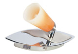 RUSSELL LS-951-140 spotlight – 1xG9 40W, satin nickel, red glass