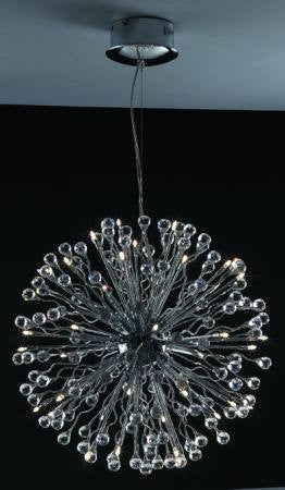 MONACO,MD2206/40, 40xG4 12V 10W, chrome, Egyptian crystal, Pendant Lamp
