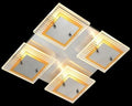 PROLIX C6025/4L, 4X60W G9, SATIN, WITH ORG+BLU+RED DECORATIVE GLASSES