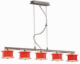 REFORMO P6026/5L pendant lamp – 5×G9 60W, red