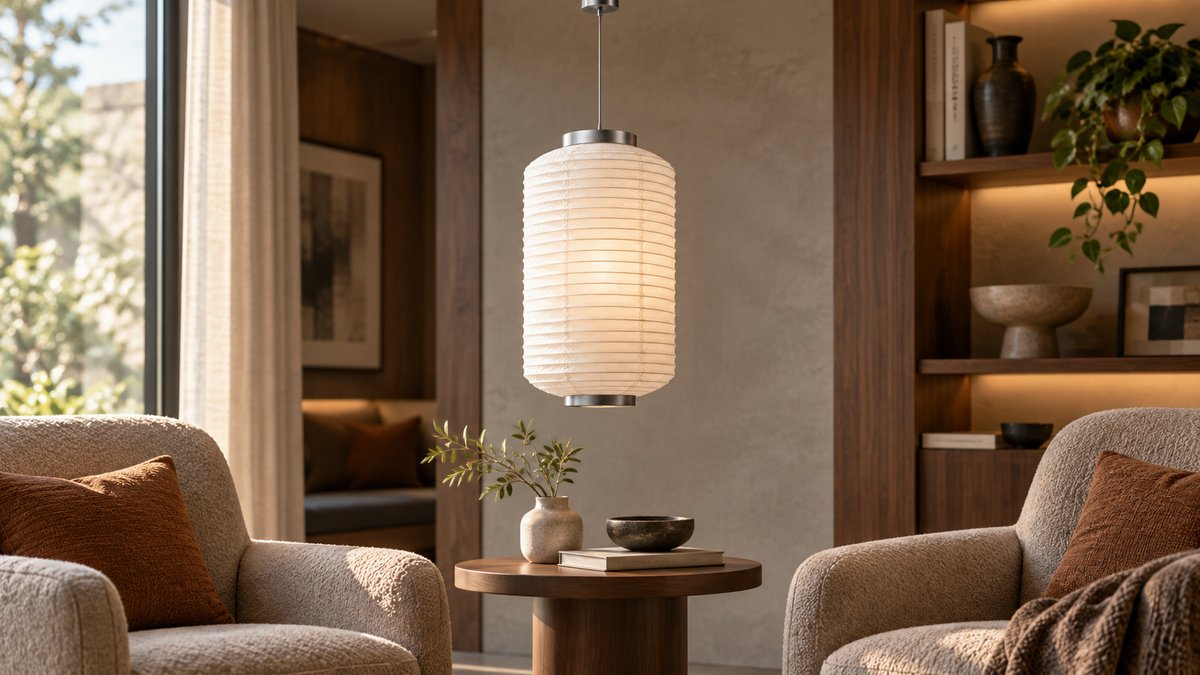 CLP-560 Reispapierlampe – 11×16”, weiß