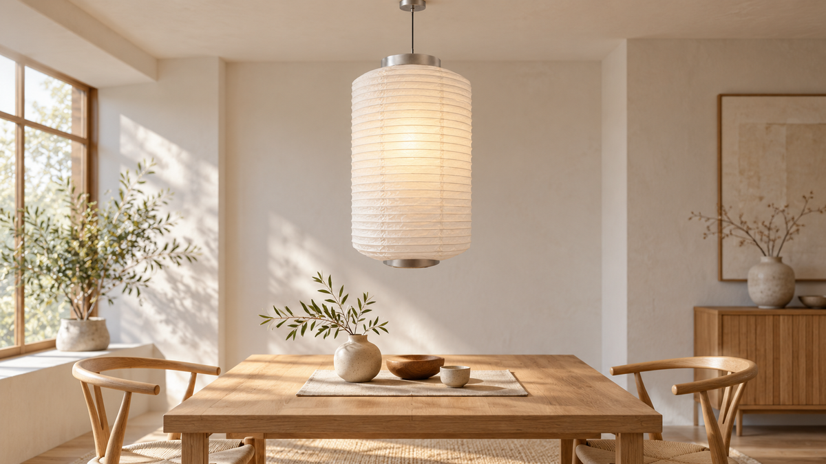 CLP-560 Reispapierlampe – 11×16”, weiß