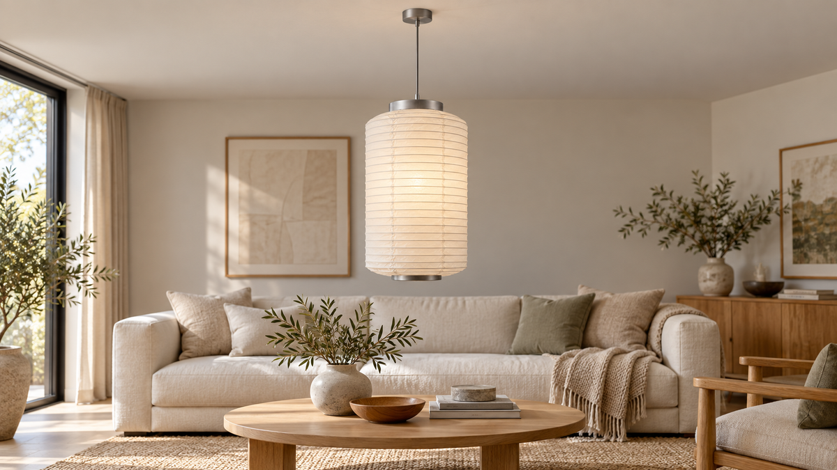 CLP-560 Reispapierlampe – 11×16”, weiß