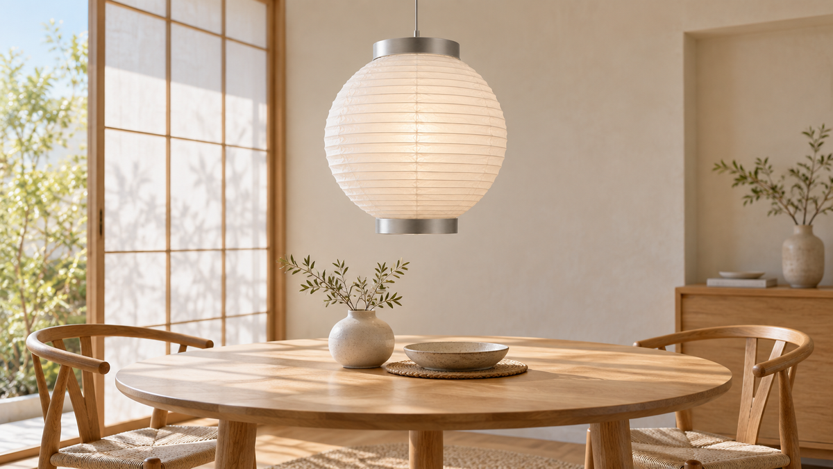 CLP-570 Reispapierleuchte – 30×33 cm, Weiß