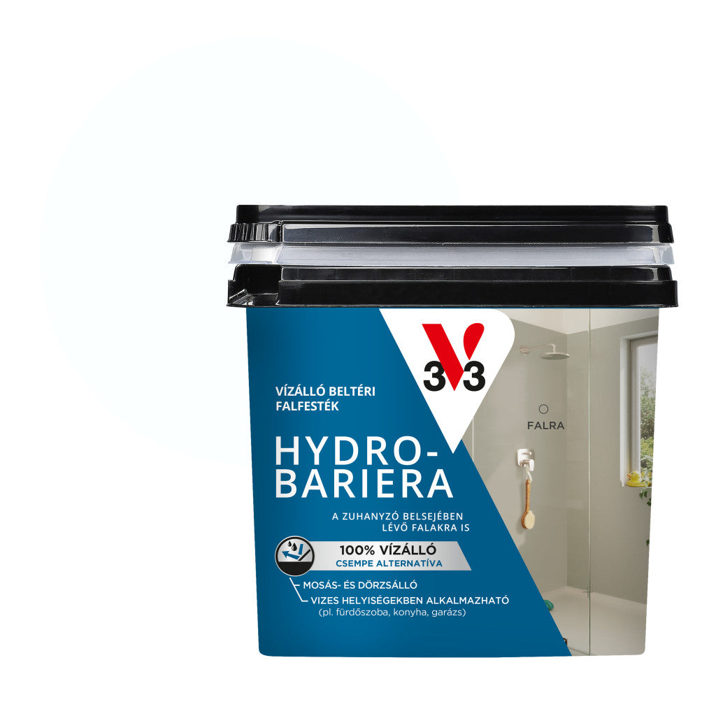 V33 Hydro-Bariera vízálló beltéri falfesték – 0,75 L, fehér