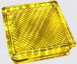 LED Crystalbrick crystal brick light – G10, 1×2 W, yellow