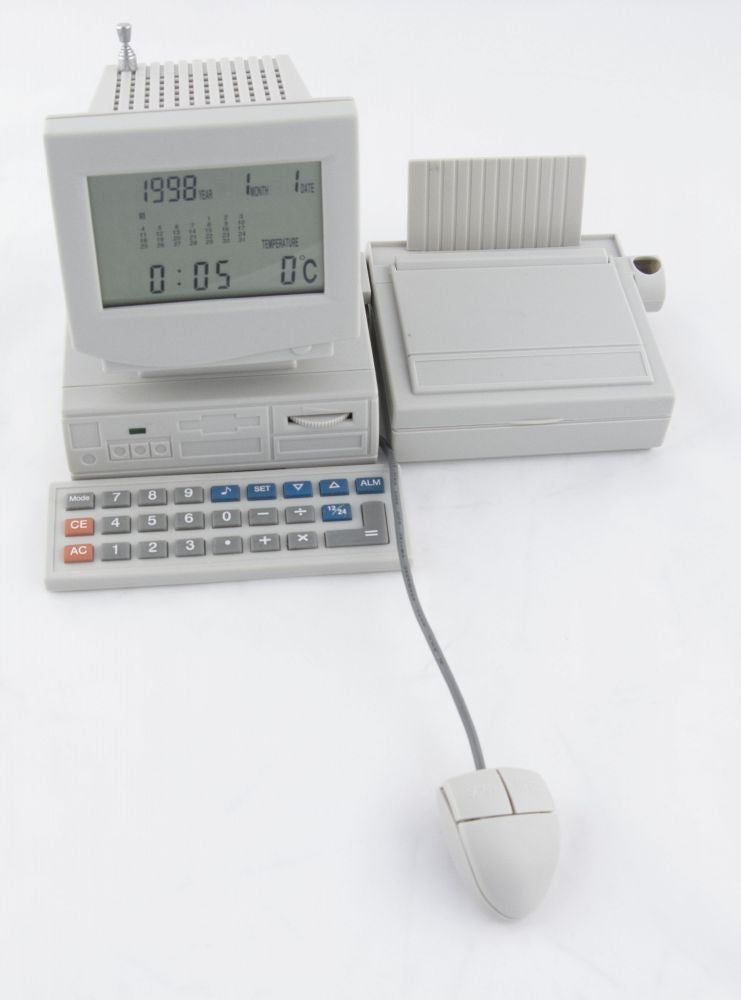 MS-200D Rechner-Radio-Kalender mit Visitenkartenhalter