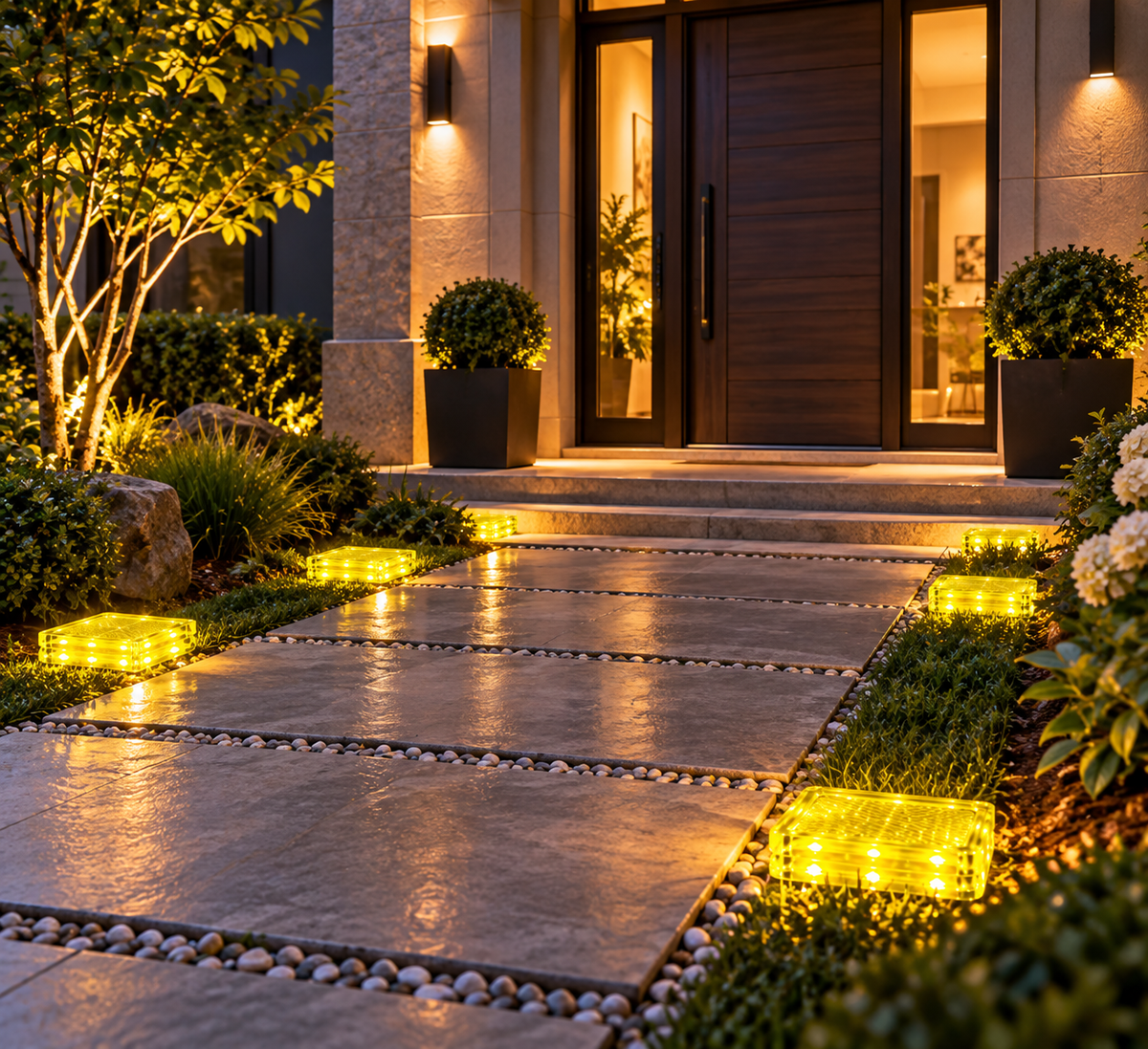 LED Crystalbrick crystal brick light – G10, 1×2 W, yellow