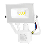 ANCO LED floodlight with motion sensor – 10 W, 800 lm, 4000 K, IP44, white