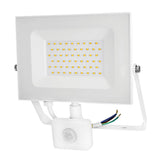 ANCO LED floodlight with motion sensor – 50 W, 4250 lm, 4000 K, IP44, white