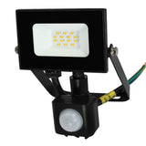 ANCO LED floodlight with motion sensor – 10 W, 800 lm, 4000 K, IP44, black