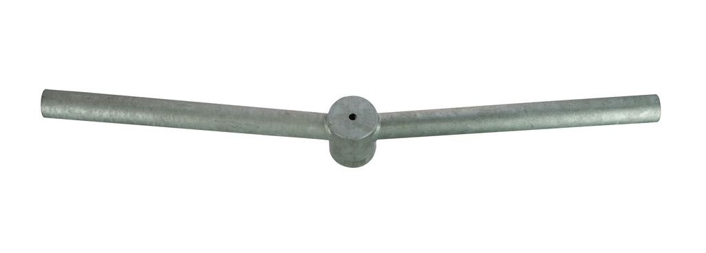 ROLUX oszlopfej-elosztó Ø76 mm-es oszlopra, 2 db Ø60 mm-es csappal, horganyzott