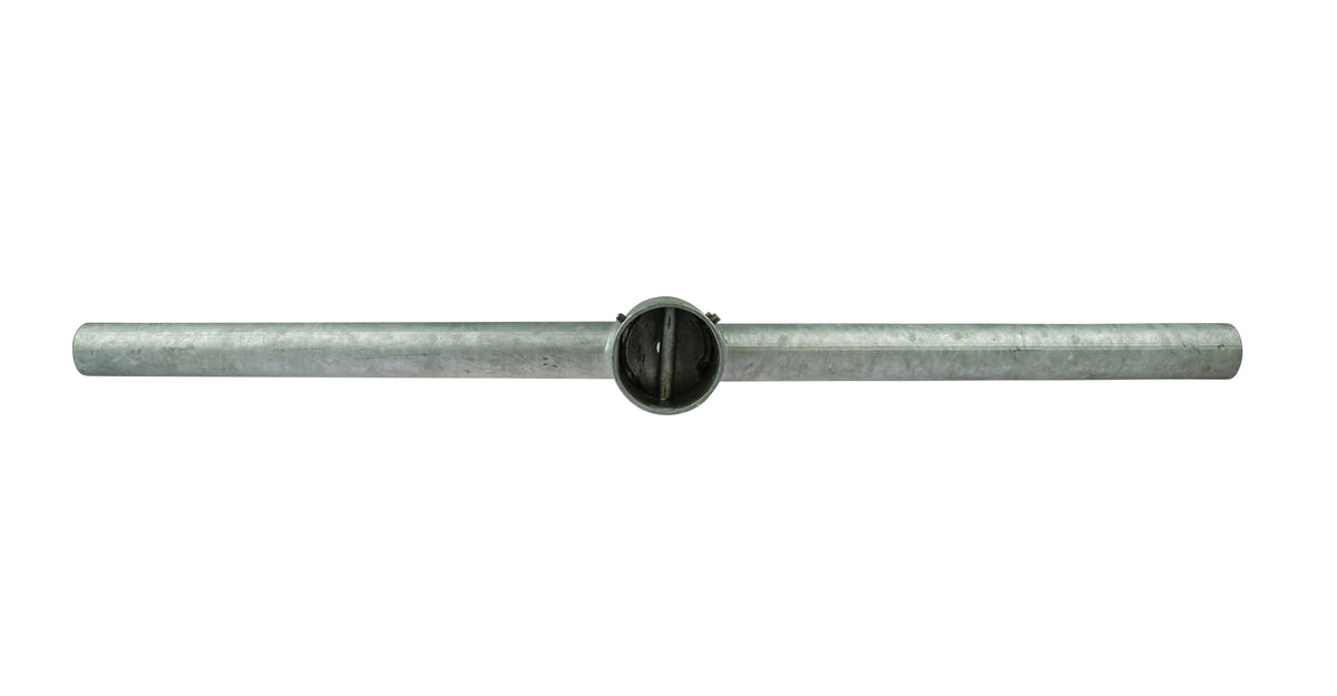 ROLUX oszlopfej-elosztó Ø76 mm-es oszlopra, 2 db Ø60 mm-es csappal, horganyzott