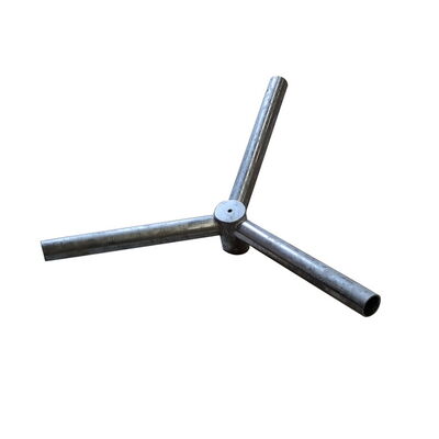 ROLUX pole-top bracket for Ø76 mm poles, 3 × Ø60 mm spigots, galvanised