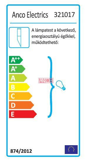 ANCO Hanovre kültéri fali lámpa – E27, max. 60 W, IP44, rozsdamentes acél