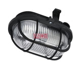 ANCO oval bulkhead light – E27, max. 60 W, IP44, black