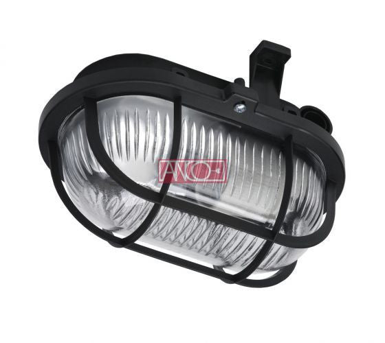 ANCO ovális hajólámpa – E27, max. 60 W, IP44, fekete