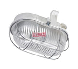 ANCO oval bulkhead light – E27, max. 60 W, IP44, grey