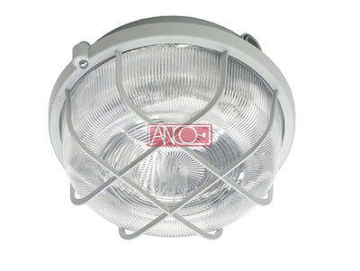 ANCO round plastic lamp – E27, max. 100 W, IP44, white