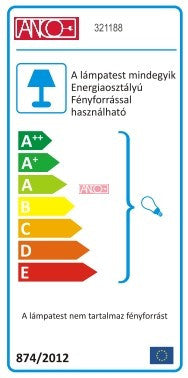 ANCO kerek műanyag lámpa – E27, max. 100 W, IP44, fekete
