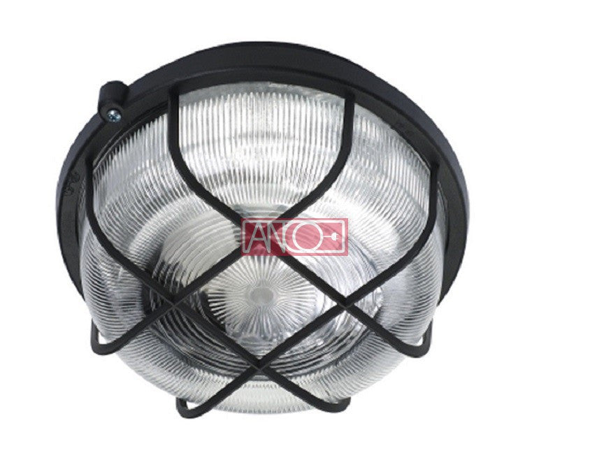 ANCO kerek műanyag lámpa – E27, max. 100 W, IP44, fekete