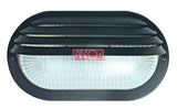 ANCO oval plastic lamp – E27, max. 60 W, IP44, black