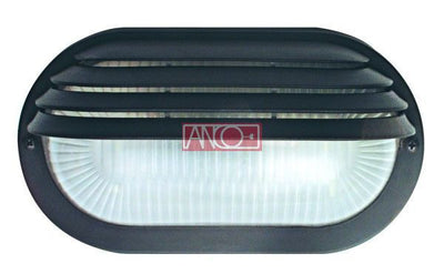 ANCO oval plastic lamp – E27, max. 60 W, IP44, black