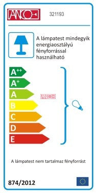 ANCO ovális műanyag lámpa – E27, max. 60 W, IP44, fekete
