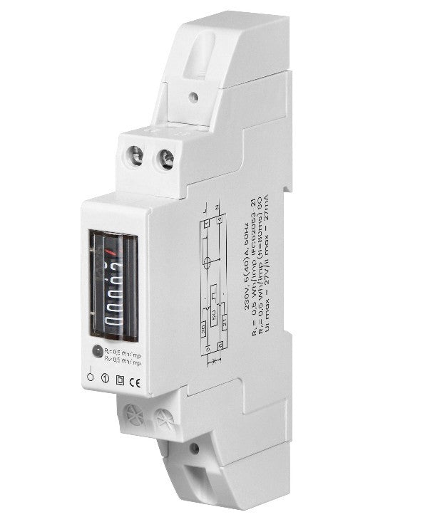 ANCO 1 fázisú elektromechanikus almérő, 5–40 A, DIN sínre, 1 modul