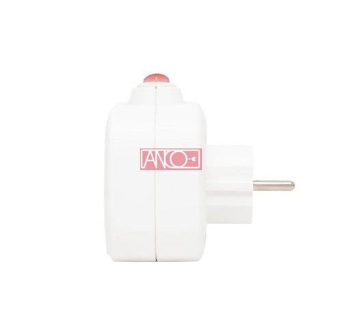 ANCO 3-as elosztó adapter 3 különálló kapcsolóval, 16 A, 3680 W, IP20, fehér