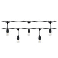 ANCO kültéri E27 fényfüzér, 10 m, 10+1 LED fényforrással, IP44, fekete
