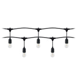 ANCO outdoor E27 string lights, 10 m, with 10+1 LED bulbs, IP44, black