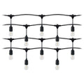 ANCO kültéri E27 fényfüzér, 20 m, 20+1 LED fényforrással, IP44, fekete